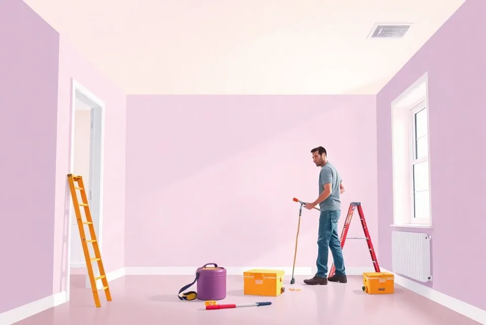 Intérieur rénové après travaux de peinture à Annecy